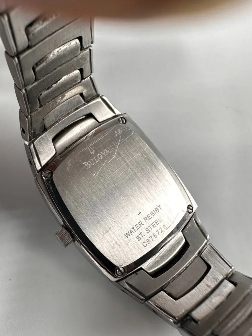 Bulova Watch Women Silver Tone Black Dial 96P15 New Battery 6.75